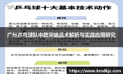广州乒乓球队中路突破战术解析与实战应用研究